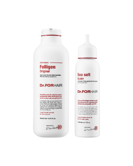 Dr.FORHAIR Folligen Shampoo 500ml + Sea Salt Scaler 200ml