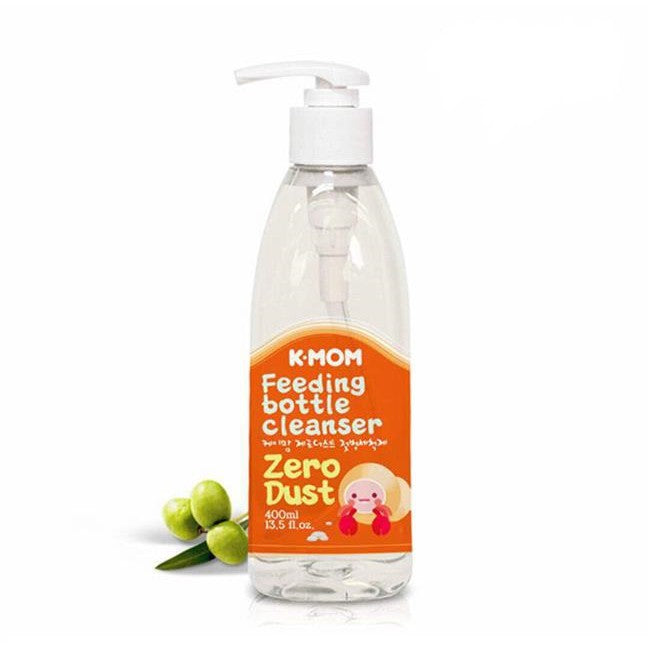 K-MOM Zero-Dust Feeding Bottle Cleanser (Green Olive) 400ml